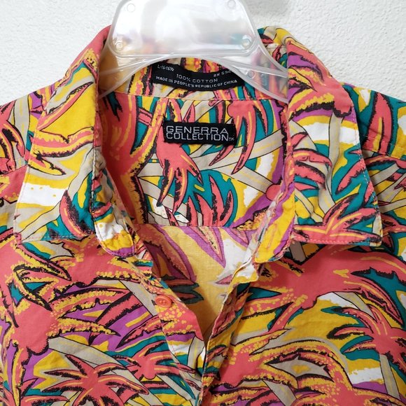 Vintage 90s Generra Collection Men's Hawaiian Shirt Size Large - Picture 4 of 8